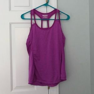 Purple Razorback Tank-top with Cutouts